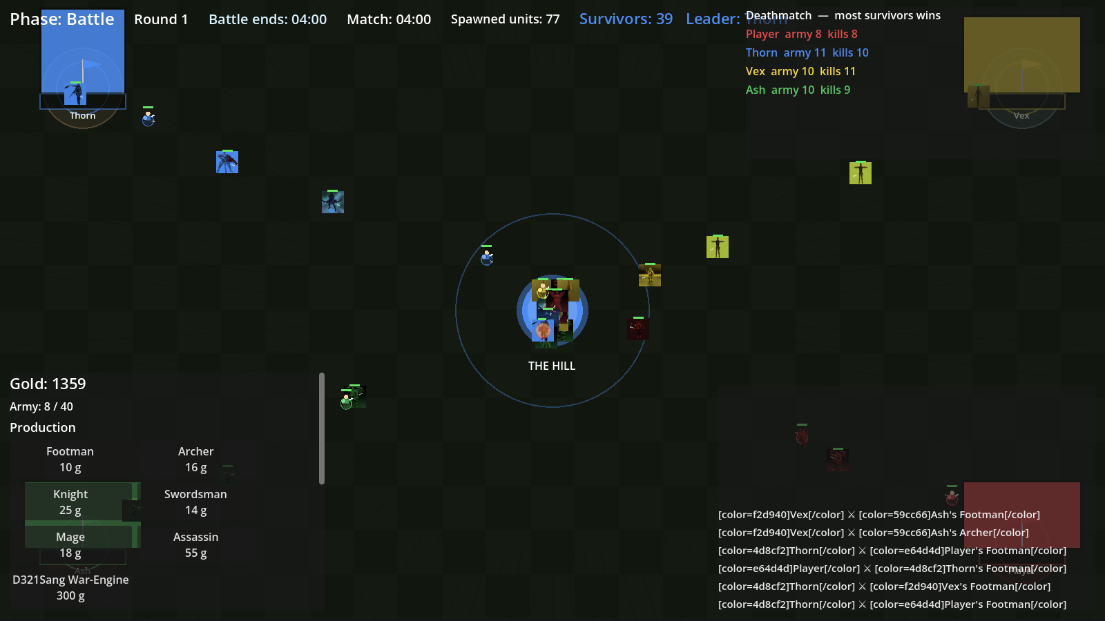 Armies clash